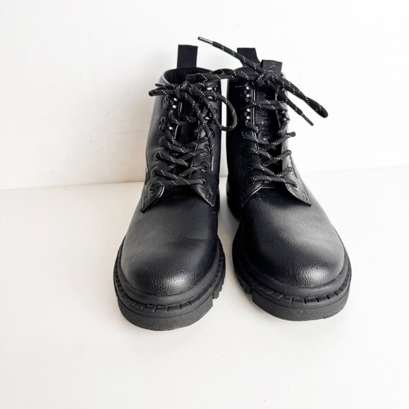 Karl Lagerfeld Paris Men's Boots Logo Leather Pebble Grained size 8.5 - Picture 2 of 7